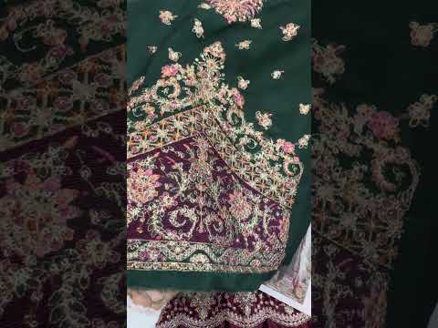 Hussain Rehar Luxury Raw Silk Embroidered 3Pc Unstitched Suit Morni