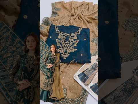 Jazmin WF25-06 Luxury Chiffon Embroidered 3Pc Unstitched Suit PA-224