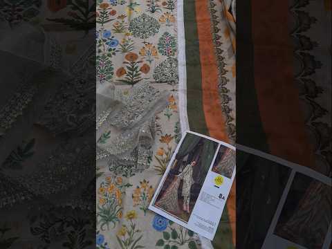 Maria.B MPT-1808-A Luxury Embroidered Swiss Lawn Unstitched 3Pc Suit PA-182