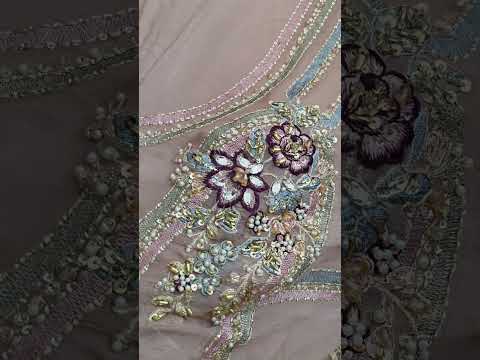 Maria.B Royale Tea Affair-D01 Luxury Embroidered Pure Chifon Unstitched 3Pc Suit PA-187