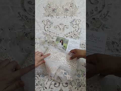 Sardinia - Luxury Lawn Embroidered Unstitched 3 Piece - Cloud Whisper