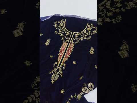Jazmin CVF26-D11 Luxury Velvet Embroidered 3Pc Unstitched Suit PA-321