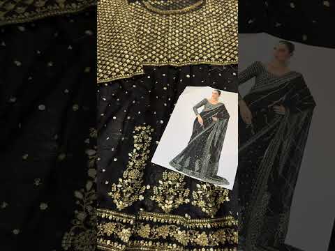 Maria B Luxury Chiffon Embroidered 3Pc Unstitched Saree PA-279