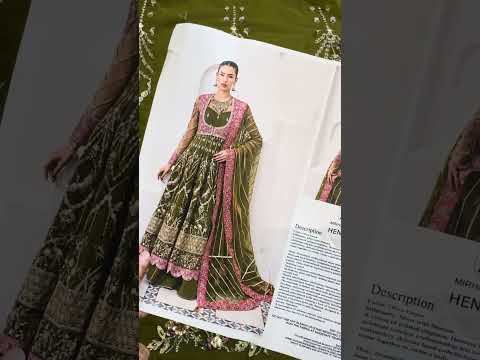 Mirha Imran Hennay Luxury Net Embroidered 3Pc Unstitched Suit PA-147