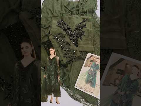 Maria.B Royale Tea Affair-D07 Luxury Embroidered Pure Chifon Unstitched 3Pc Suit PA-188