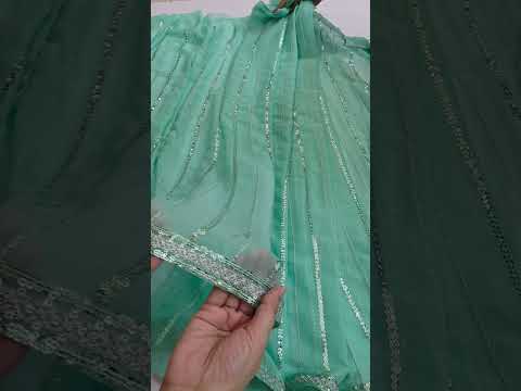 Sitara Luxury Chiffon Embroidered 3Pc Unstitched Sari PA 0097