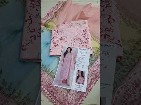 Qalamkar Sahil - Luxury Lawn Embroidered Unstitched 3 Piece - Haniya