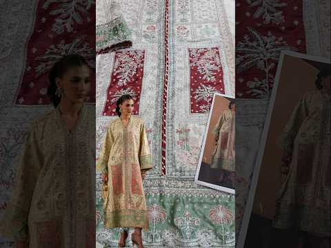 ETHNC ANTIQUE WHITE | E1210/104/006 Luxury Silk Embroidered 3Pc Unstitched Suit PA-205