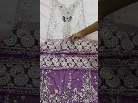 Zarif NIGAH Luxury Chiffon Embroidered 3Pc Unstitched Suit PA-260
