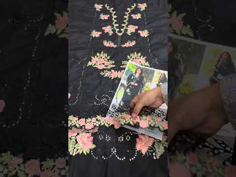 Elaf - Luxury Lawn Embroidered 3 Piece Unstitched - Midnight Blossom