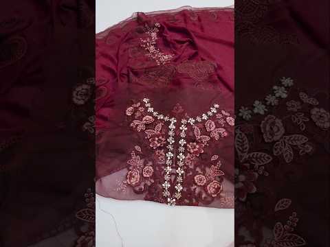 Maria.B Luxury Chiffon Embroidered Collection MCS-26-108-Burgundy