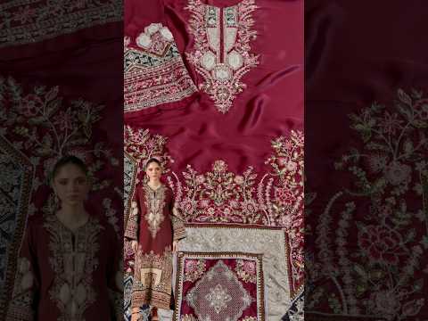 Ethnc E1141/104/414 Luxury Silk Embroidered 3 Pc Unstitched Suit PA-204