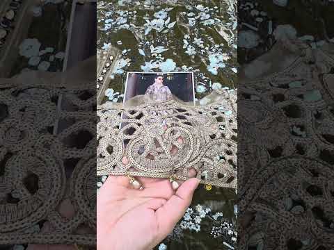 Maria.B D-03 Palaichi Shawl Winter Luxury Embroidered Velvet 3Pc Unstitched / Stitched Suit PA-148