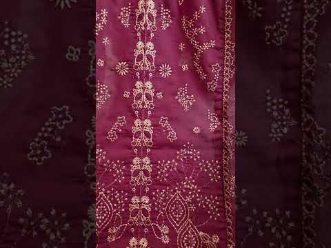 Afrozeh - Luxury Lawn Embroidered Unstitched 3 Piece - Maroon