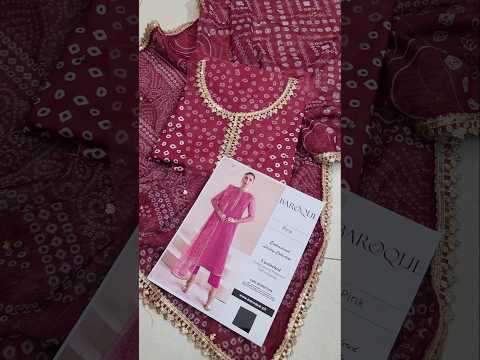 Baroque Luxury Embroidered Lawn  3Pc Unstitched Suit PINK