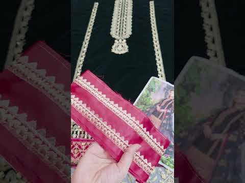 Zainab Chottani Pareeshay Luxury Velvet Embroidered 3Pc Unstitched Suit PA-254