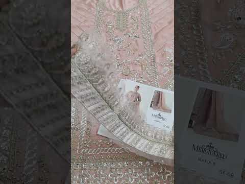 Maria.B - Luxury Raw Silk Embroidered 3 Piece Unstitched - SF-08-Peach