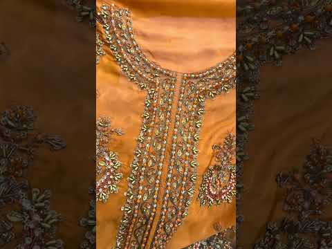 Charizma Luxury Embroidered Chiffon 3Pc Unstitched Suit CA26 - 02