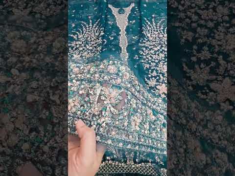 Hussain Rehar Luxury Organza Embroidered Unstitched 3PC Suit-Zebunisa