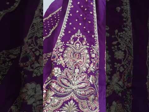 Mina Kashif Zarnoor Luxury Raw Silk Embroidered 3Pc Unstitched Suit PA-285