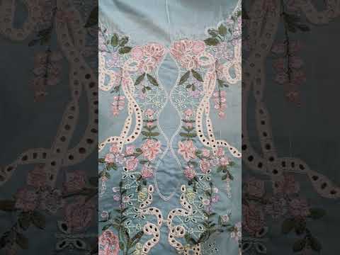 Maria B Luxury Embroidered Lawn Unstitched 3Pc Suit ELS-26-15-Aqua