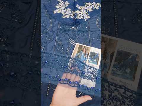 Sardinia - Luxury Lawn Embroidered Unstitched 3 Piece - Blue Blossoms