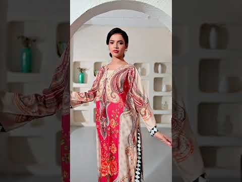 Poshkari Luxury Blended Raw Silk Embroidered 2Pc Stitched Suit PA - 0086