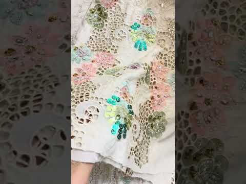 By Aleena Waqar - Floral Aﬀair Luxury Law Embroidered 3Pc Unstitched Suit PA-267