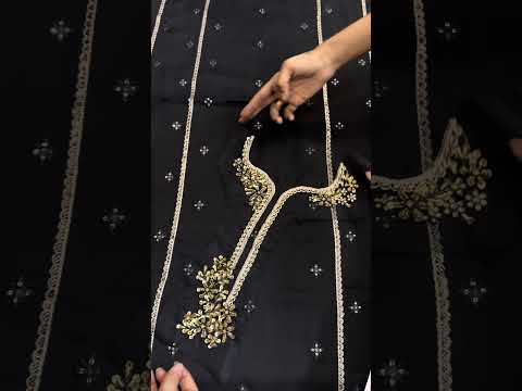 Azure Nightingale Luxury Chiffon Embroidered 3Pc Unstitched Suit PA-174