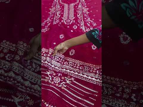 Gulaal Luxury Chiffon Embroidered Unstitched 3PC Suit - Etincelle