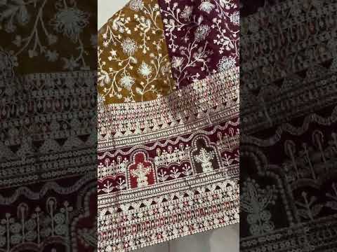 Mina Kashif - Raw Silk Embroidered Unstitched 3 Piece - Zah e Naseeb
