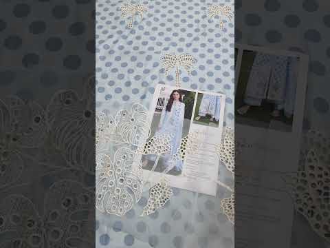 Sardinia Luxury Swiss Lawn Unstitched Embroidered 3Pc Suit-Palm Breeze