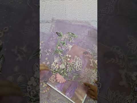 Crimson - Luxury Lawn Embroidered Unstitched 3 Piece - OMBRE LOVE - D8A