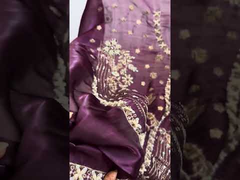 Maria B Luxury Lava Silk Embroidered 3Pc Unstitched Suit PA-156