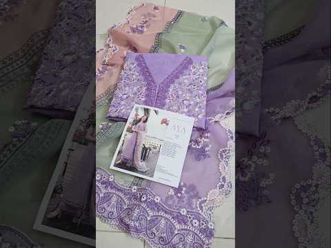 Faiza Saqlain AYA Embroidered Luxury Lawn 3Pc Unstitched Suit - SUELA