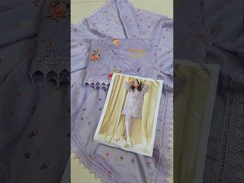 Farida Hassan - Luxury Lawn Embroidered Unstitched 3 Piece - Lilac