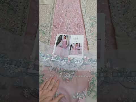 Maria B Luxury Embroidered Lawn Unstitched 3Pc Suit EL-26-09-Pink