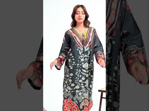 Poshkari Luxury Blended Raw Silk Embroidered 2Pc Stitched Suit PA - 0063