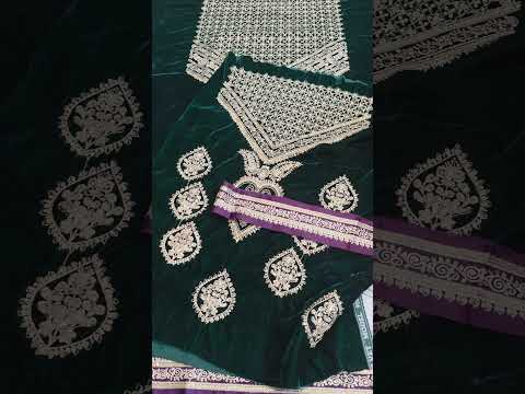 Maria.B Mahnoor Luxury Velvet Embroidered 3Pc Unstitched Suit PA-225