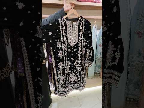 Aneelas SM-01 Luxury Velvet Embroidered Unstitched / Stitched Suit PA-144
