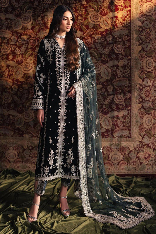 Qalamkar Velvet Edit Luxury collection 3 Pc Unstitched BK-03 SAMIRA