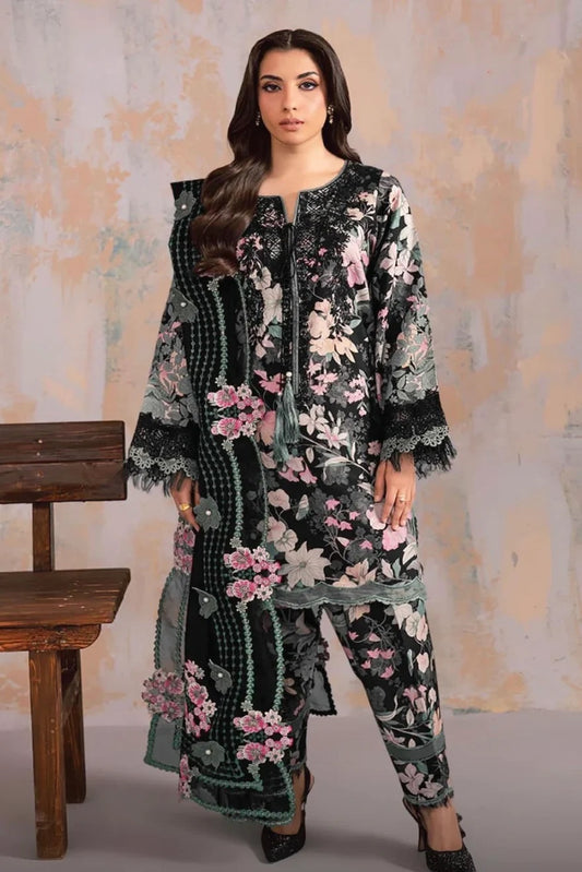 Poshkari Luxury Lawn Embroidered 3PC Unstitched Suit