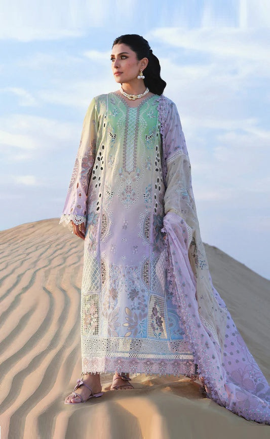 Nureh Luxury Embroidered Lawn 3PC Unstitched Suit Emelfie NE-228