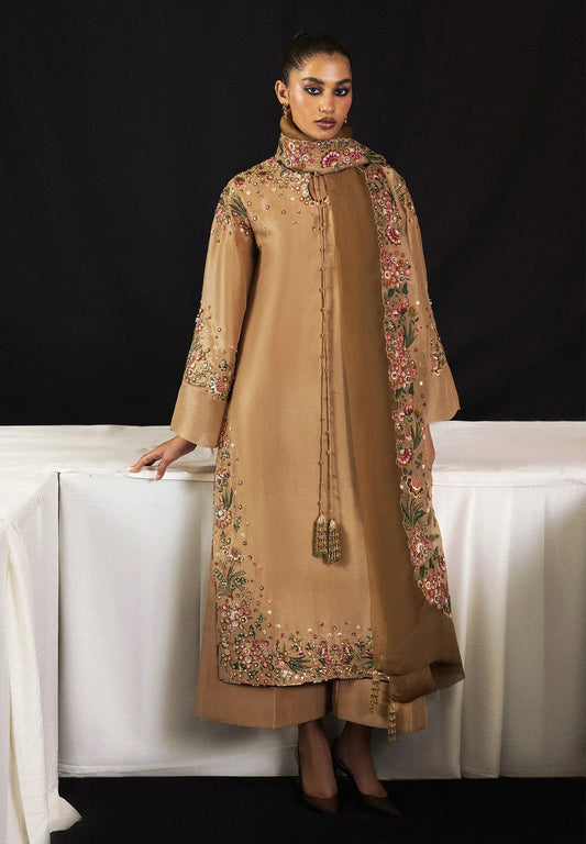 Hussain Rehar Aurelia Luxury Raw Silk Embroidered 3Pc Unstitched Suit PA-243