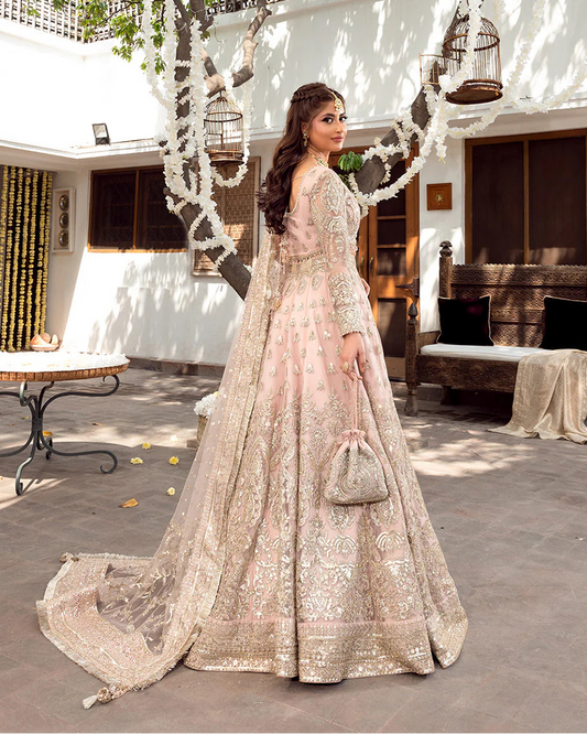 Faiza Saqlain Luxury Net Embroidered 3Pc Unstitched Suit-Naiza