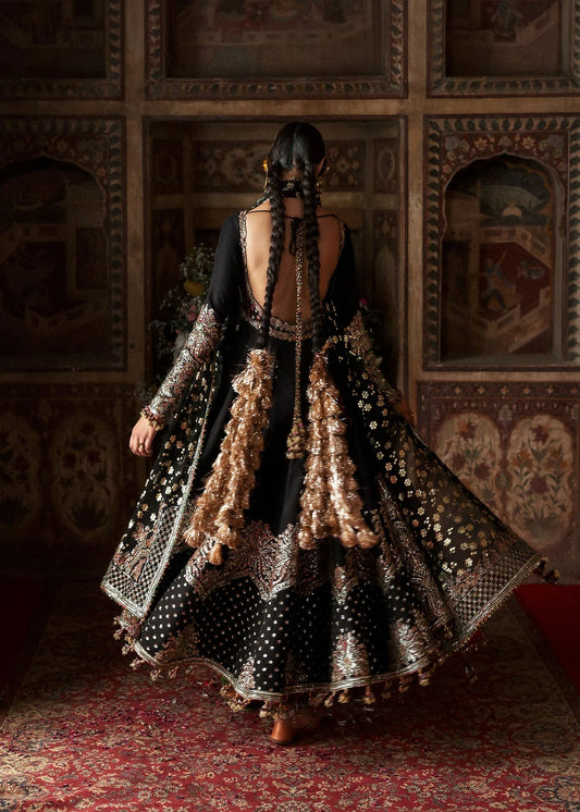 Hussain Rehar Luxury Raw Silk Embroidered 3 Pc Unstitched Suit-Noor Jehan