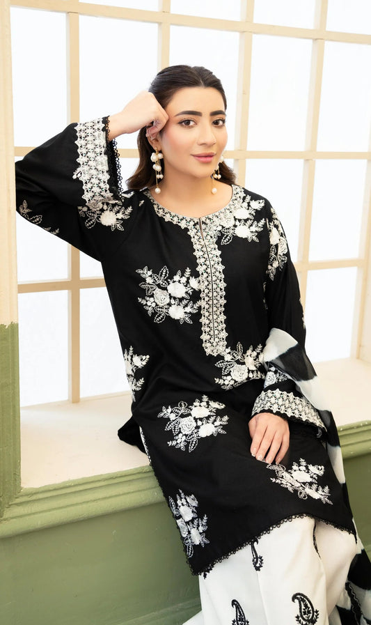 Zara Shahjahan Luxury Embroidered Lawn 3Pc Unstitched Suit