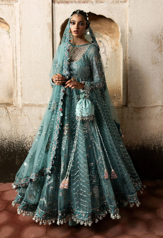 Hussain Rehar - Nagma - Luxury Net Embroidered Unstitched 3 Piece