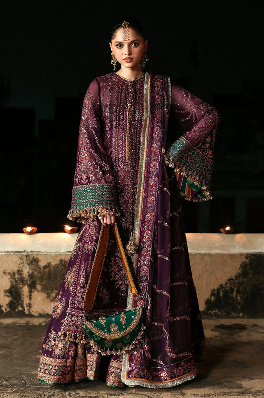 Hussain Rehar - Ghazal - Luxury Chiffon Embroidered Unstitched 3 Piece