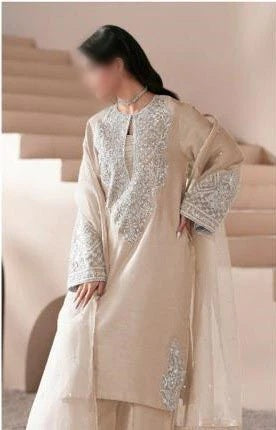 Ajr Couture Luxury Silk Embroidered 3 Piece Unstitched - Celestia